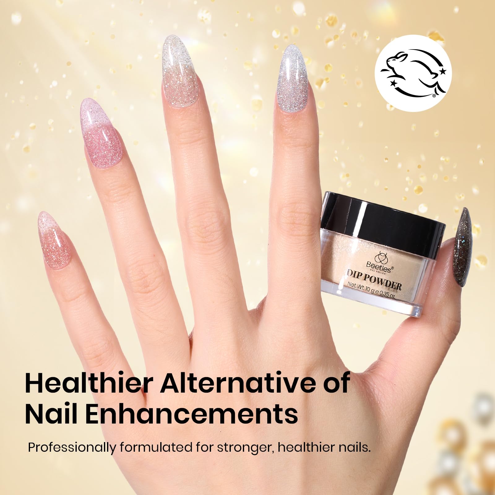 Beetles activator bottle helps secure long-lasting wear with quick setting.