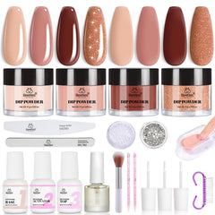 Beetles Espresso Glow color swatches show brown nude and glitter shades for chic nails.
