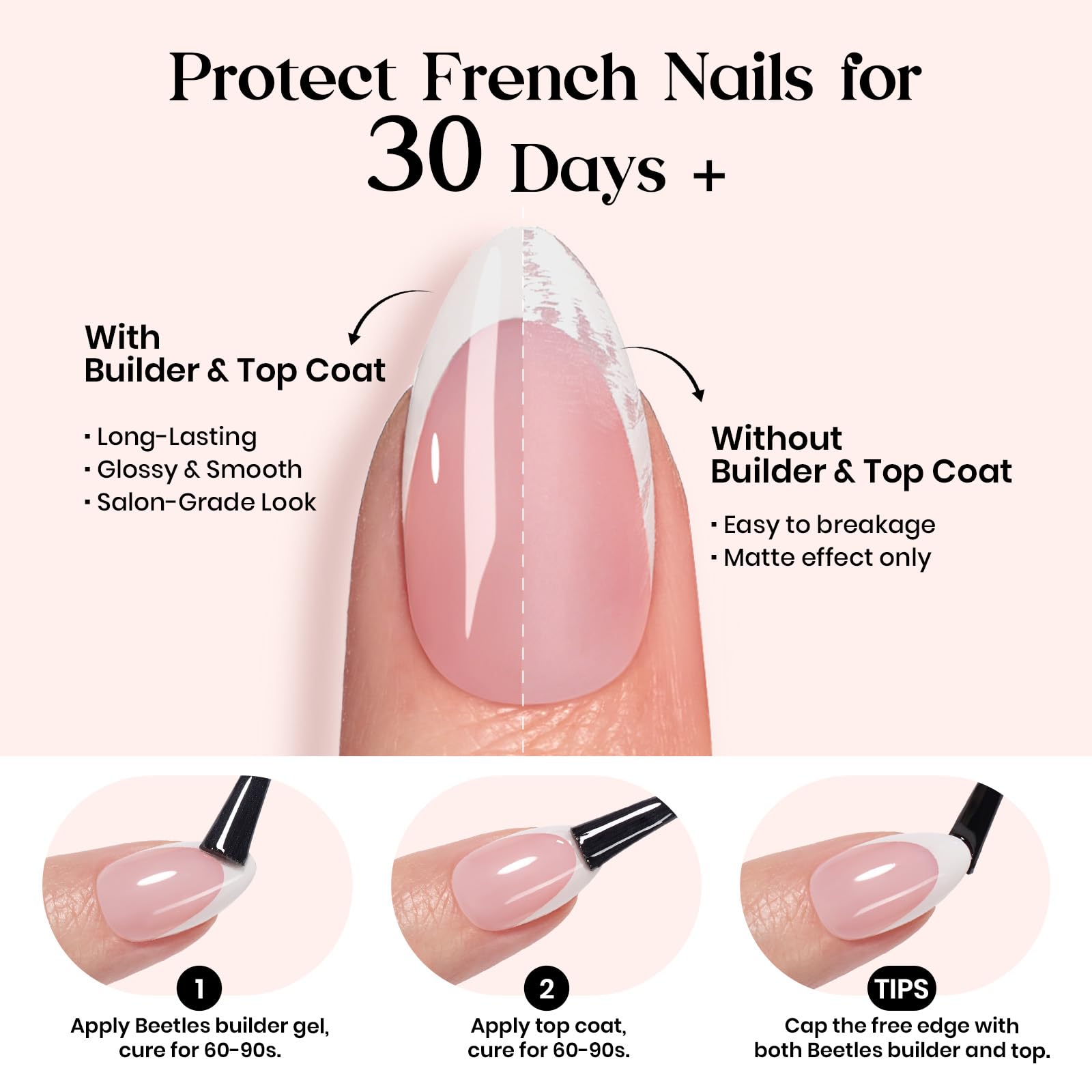 Beetles DIY nail art ideas with pre-designed tips
