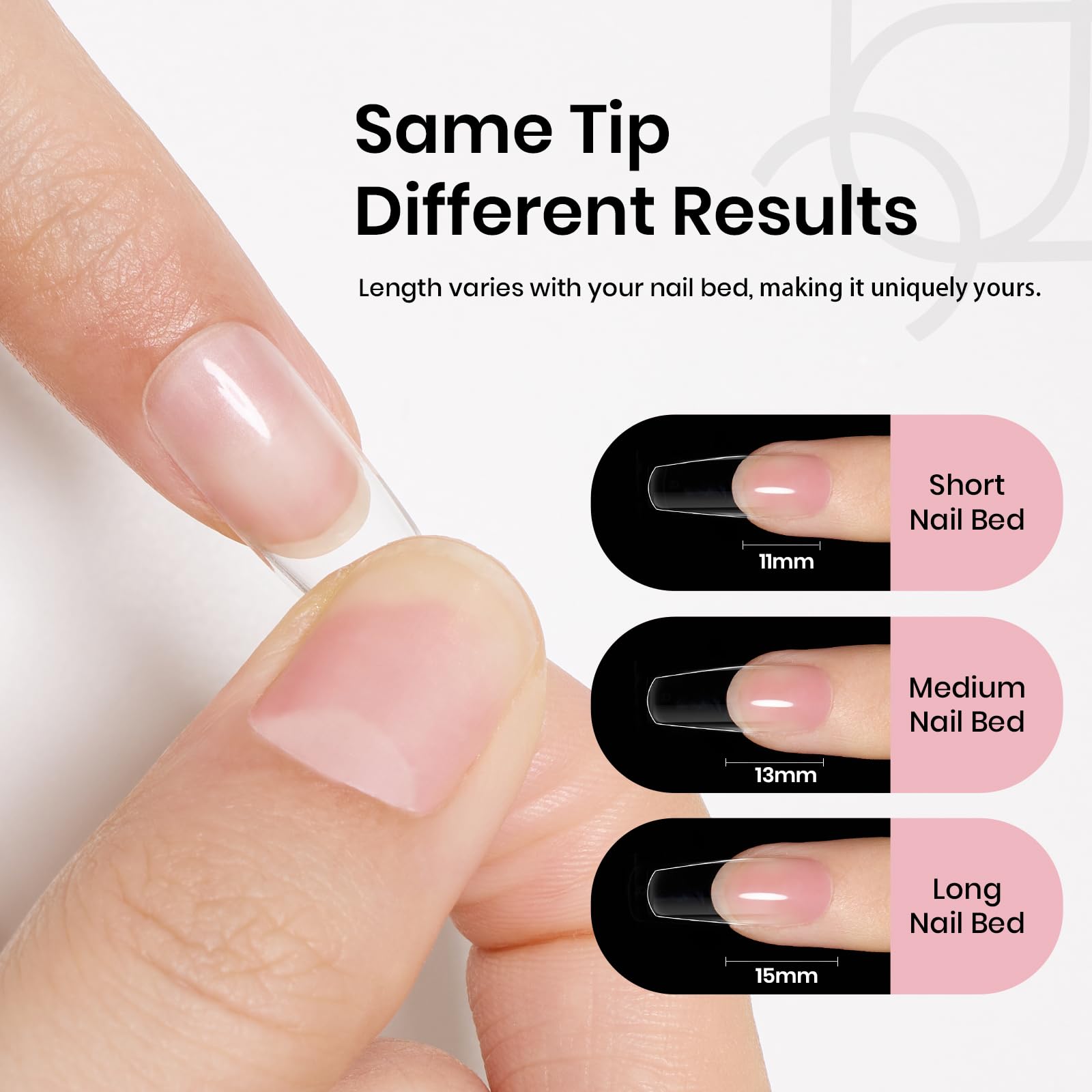 Beetles Etch-X gel tips – versatile base for various nail designs.