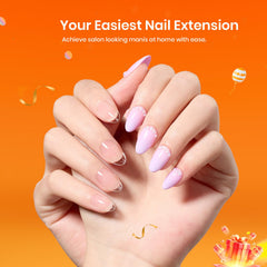 Beetles Etch-X almond tips with half-matte texture for adhesion