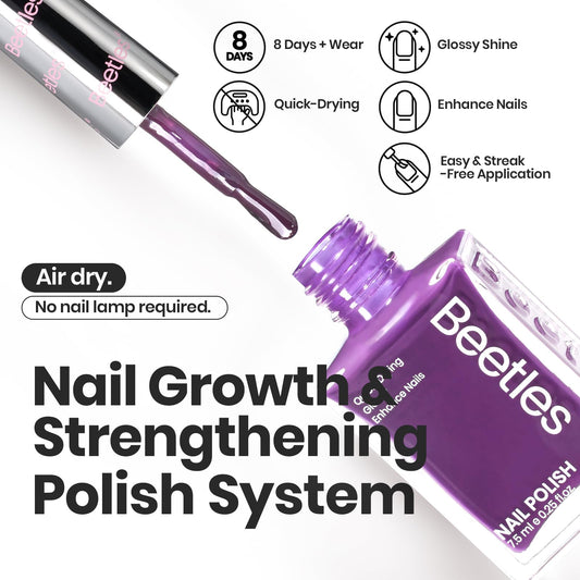 Beetles fast-dry gloss closeup showing salon-ready shine.
