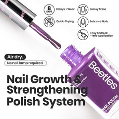 Beetles fast-dry gloss closeup showing salon-ready shine.