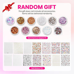 Beetles french stickers and nail gems for quick nail art accents.