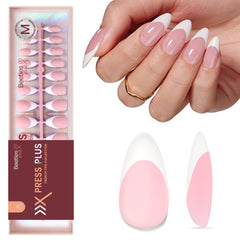 Beetles French Tips Press On Nails pink collection for chic DIY manicure