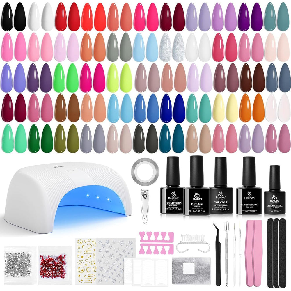 Beetles gel nail kit with 80 pieces for at-home manicures and style