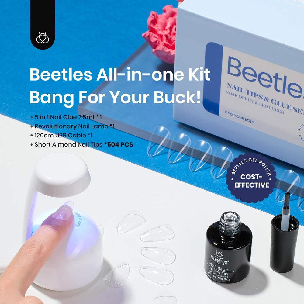 Beetles Gel Nail Kit mini UV LED lamp enables fast curing anywhere