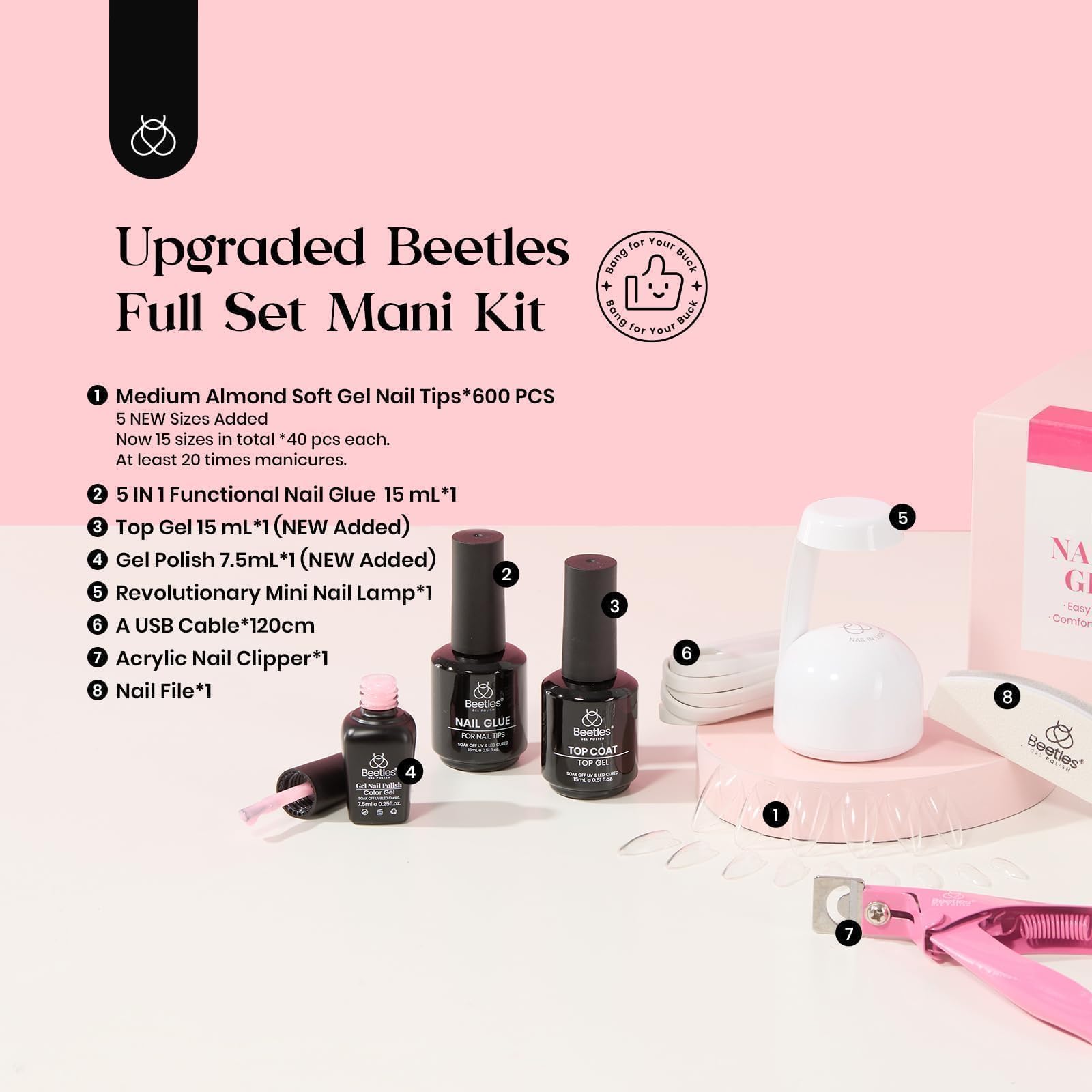 Beetles Gel Nail Kit nail clipper for neat cuticles.