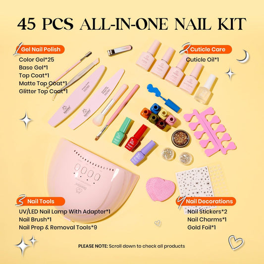 Beetles Gel Nail Kit color collection displayed for versatile salon style nails