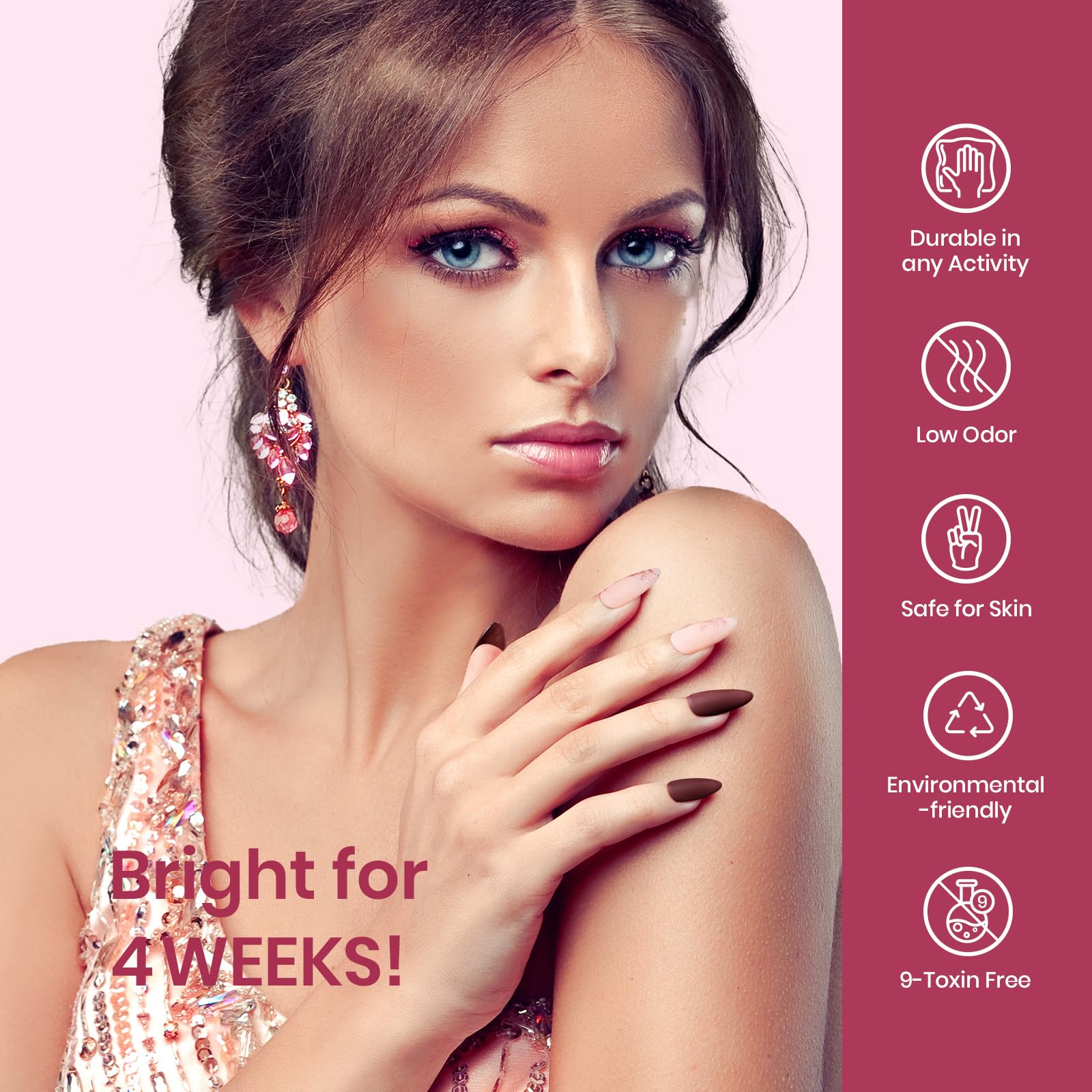 Beetles gel nail polish LED lamp curing session demonstrates quick cure.