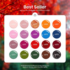 Beetles Gel Nail Polish Set orange shade for warm autumn nails.
