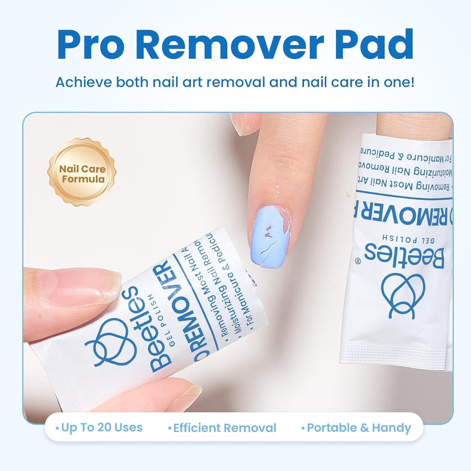 Beetles shaper buffer for smooth nail shaping after removal.