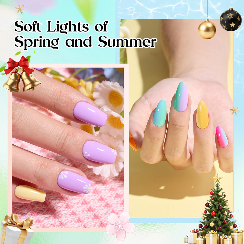 Beetles Seasons Impressions color palette shows bold greens, pinks, and blues for versatile looks