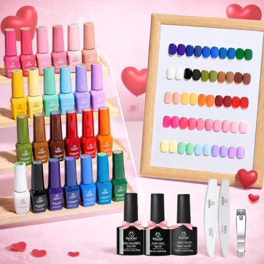 Beetles Seasons Impressions kit with 25 colors and coats for at-home salon results
