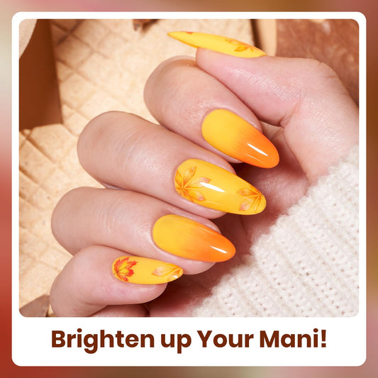 Beetles gel polish swatches show warm fall tones for quick shade selection.