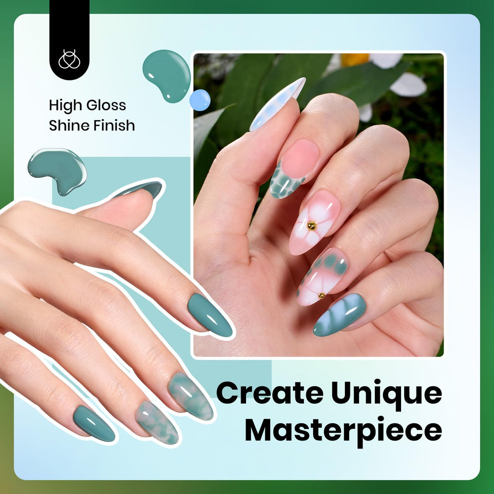 Beetles Baby Blue gel polish for bright, refreshing nails.
