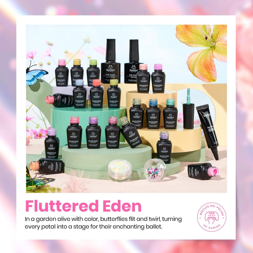 Beetles Gel Polish Set color swatches on nail wheel for mix-and-match