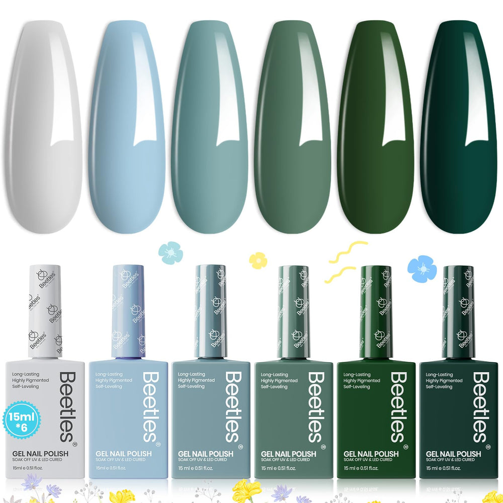 Beetles Misty Gray gel polish for natural glossy manicure.
