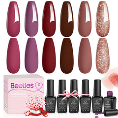 Beetles gel nail polish soak-off removal process demonstrated.