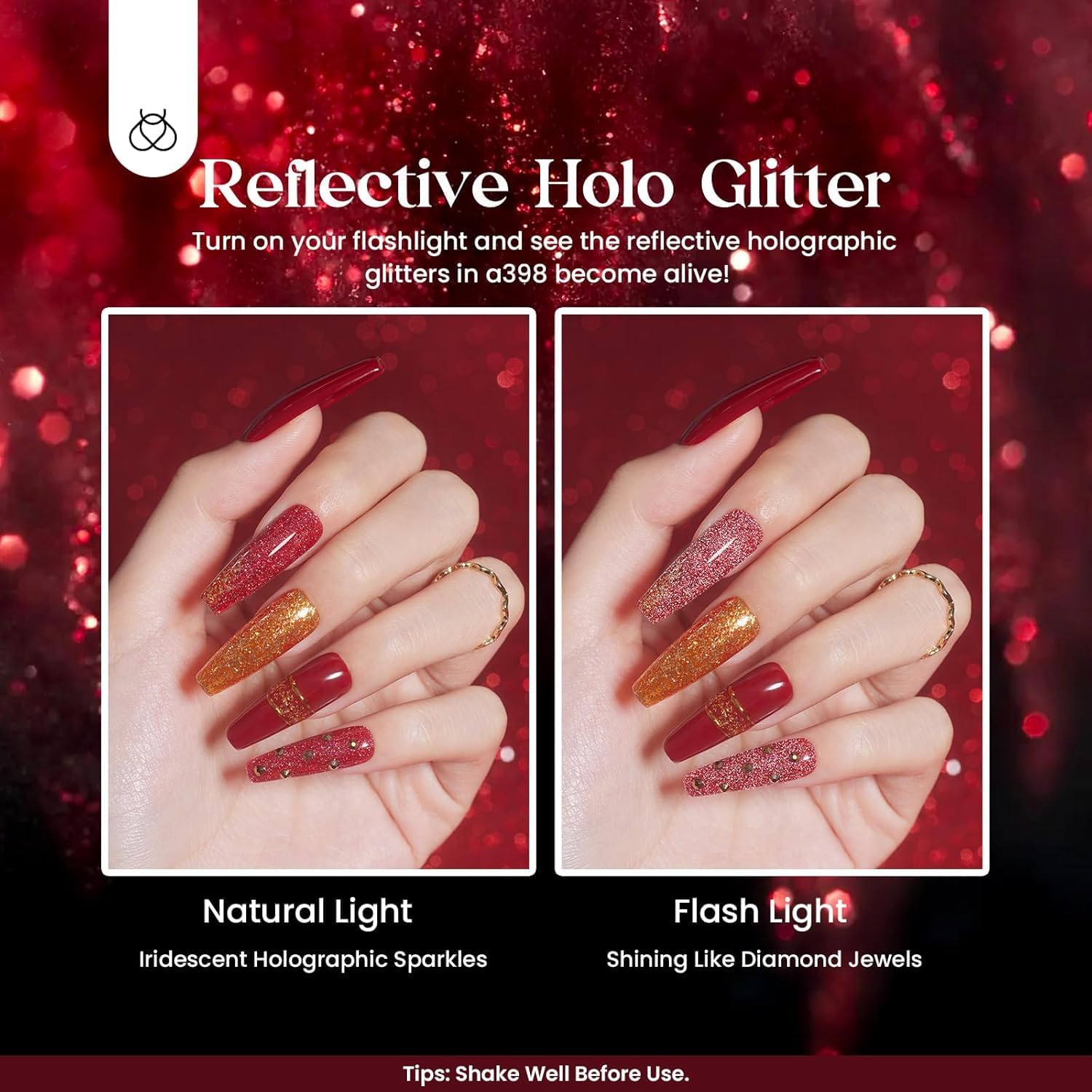 Beetles gel polishes provide 20 vivid hues plus glitter accents.