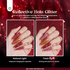 Beetles gel polishes provide 20 vivid hues plus glitter accents.