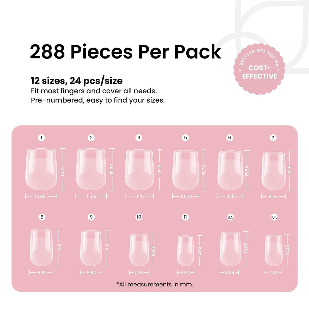 Beetles Gel Polish tips made of acrylic for stronger wear and a smooth finish