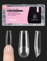 Beetles Gel Nail Tips Long Square pack for durable at‑home extensions