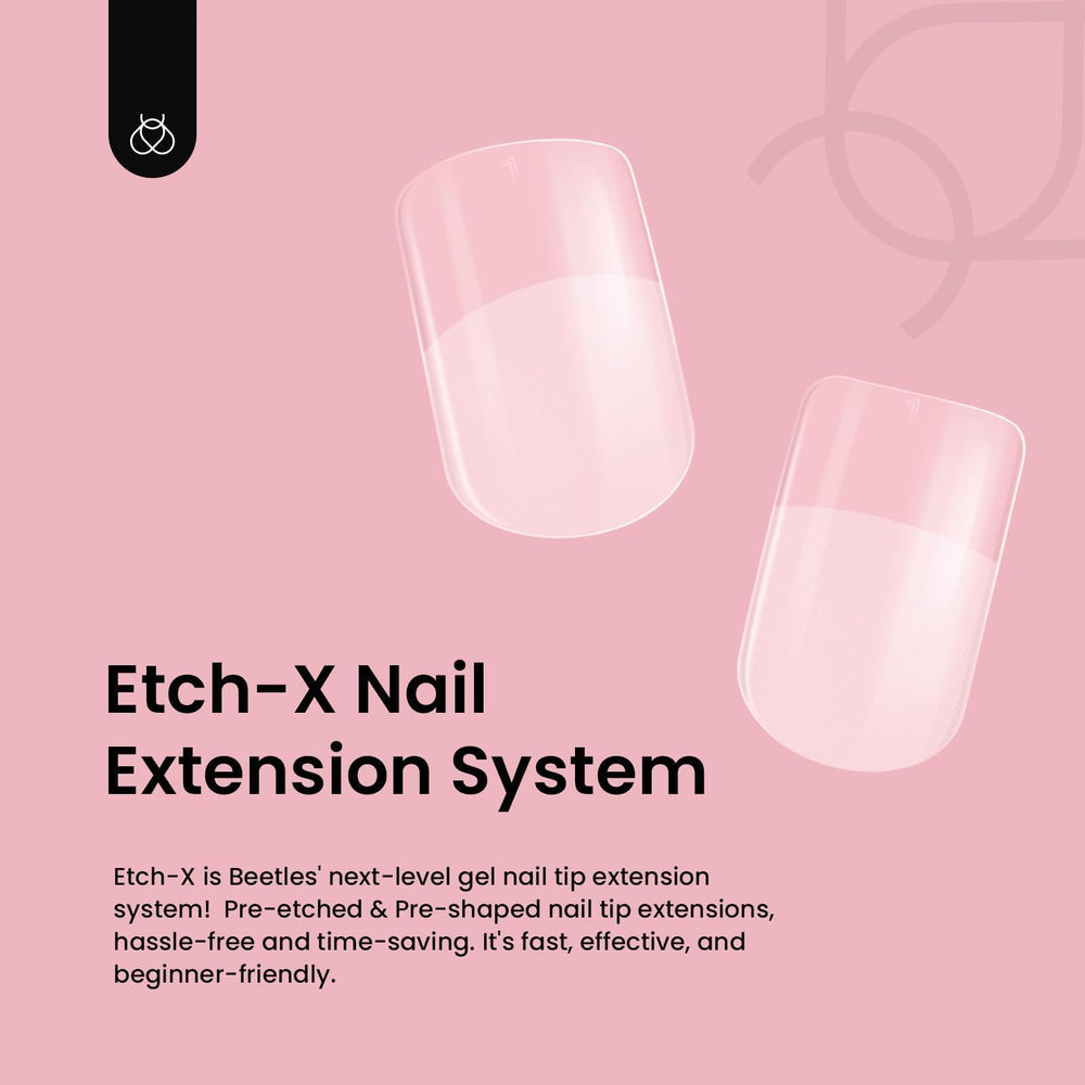 Beetles Gel Polish tips with pre-etch and pre-buff design for easier adhesion