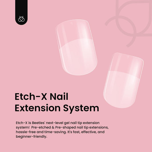 Beetles Gel Polish tips with pre-etch and pre-buff design for easier adhesion