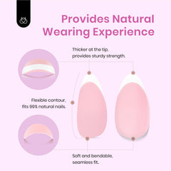 Beetles Gel Polish 224-pcs nails with size chart for quick perfect fit.