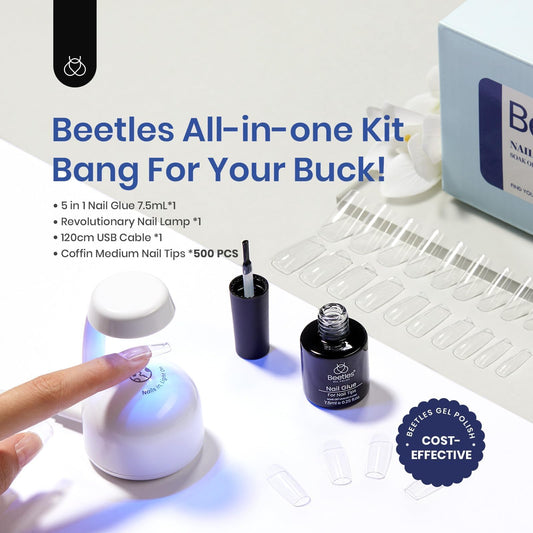 Beetles Gel Polish 5-in-1 glue base gel for easy nail art