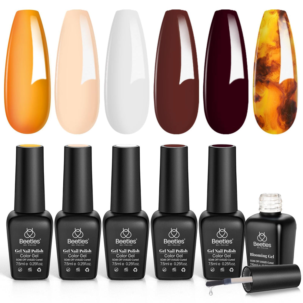 Beetles Gel Polish Amber Attraction all-season nails ready for daily styling.