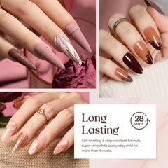 Beetles Gel Polish brown shades in a bottle display for everyday chic.