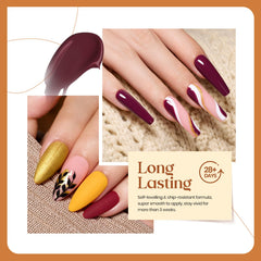 Beetles Burgundy shade swatch for deep, elegant nails.