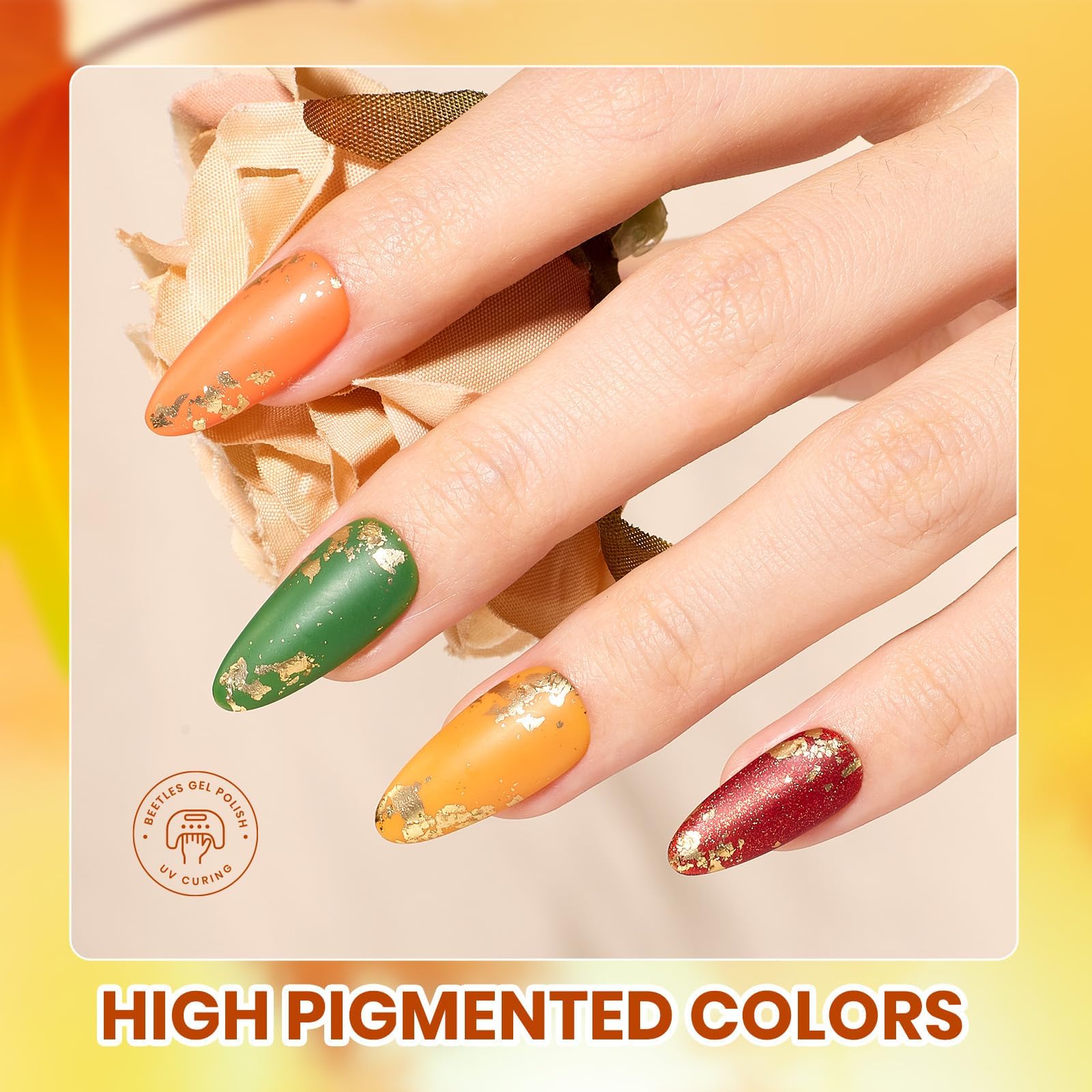 Beetles Cat Eye Glint Crush finish shows magnetic shimmer for dramatic nails