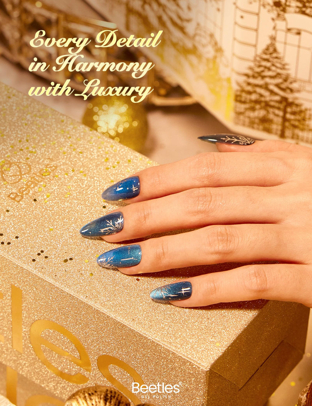 Beetles Gel Polish chrome powders kit adding shimmering details