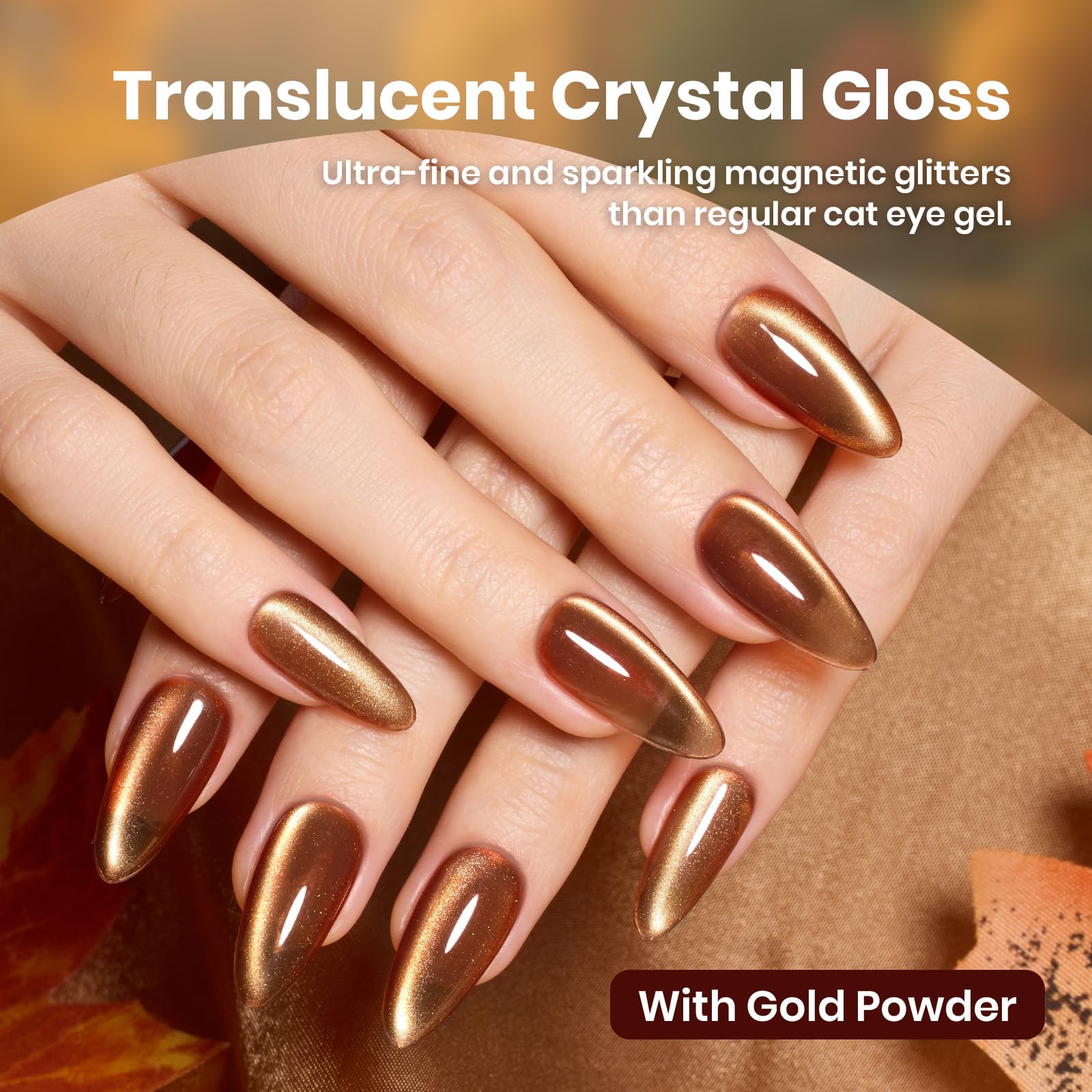 Beetles Gel Polish burgundy cat eye swatch with magnetic shimmer