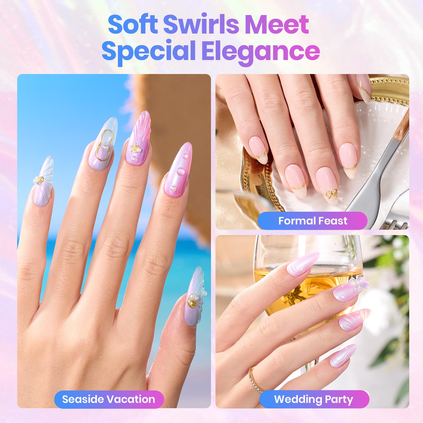 Dotting pen included for precise floral or marble accents.