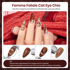 Beetles dual-ended magnet creating cat eye effects