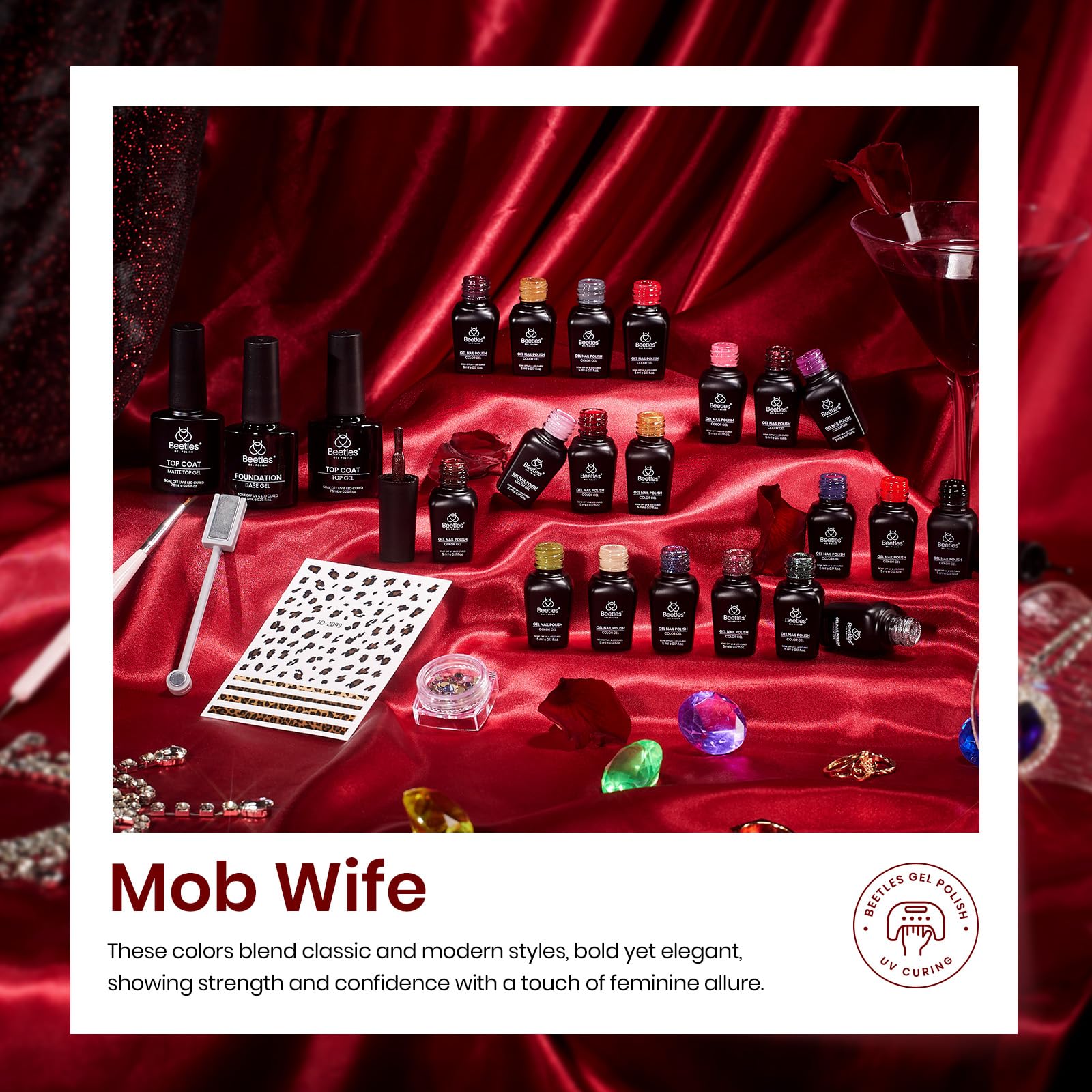 Beetles UV/LED curing for quick nail color with longevity