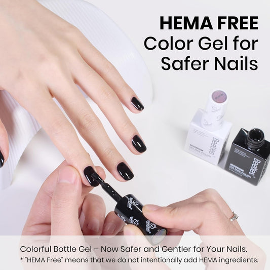 Beetles Gel Polish Kit with White Bottle Design for Clean, Modern Nails.