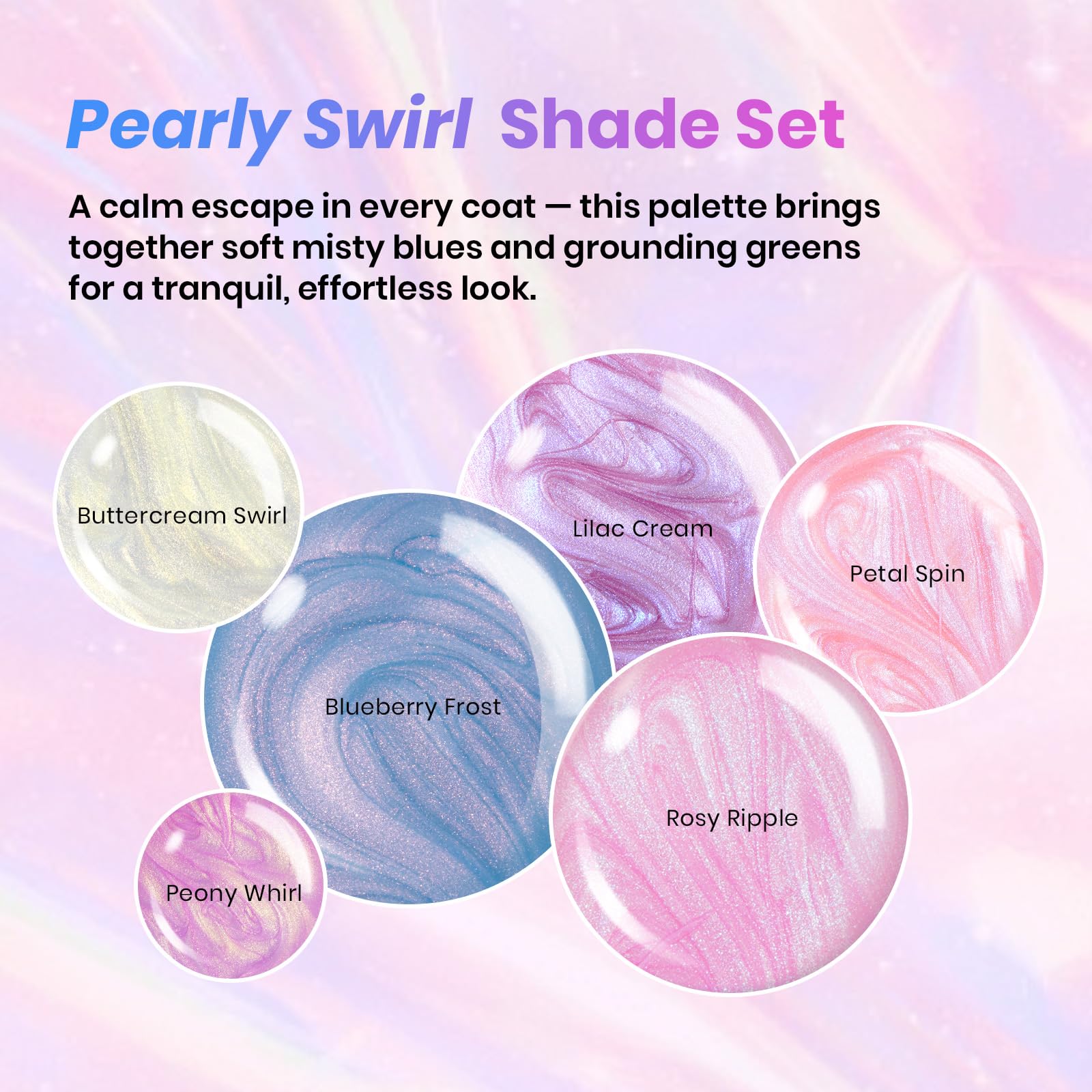 Beetles Mermaid Nail Swirl colors add shimmer to everyday looks.