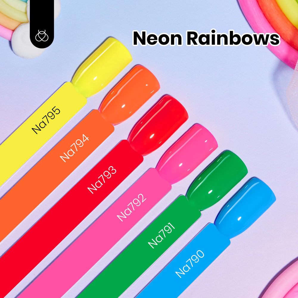 Beetles Gel Polish neon rainbow red bottle captures bold color with durable finish.