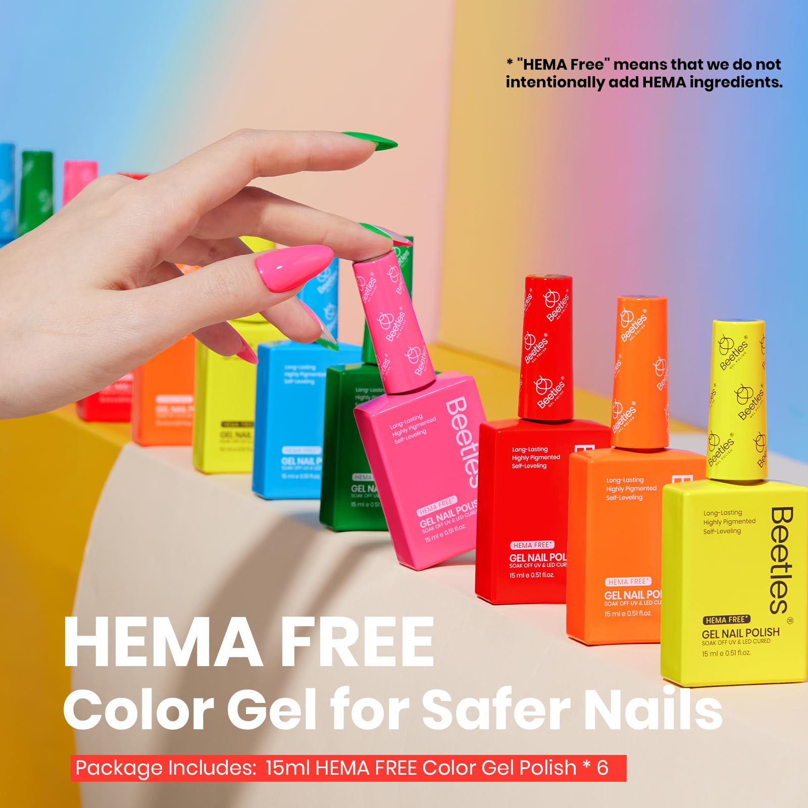 Beetles Gel Polish yellow bottle shines bright for daytime to nighttime looks.