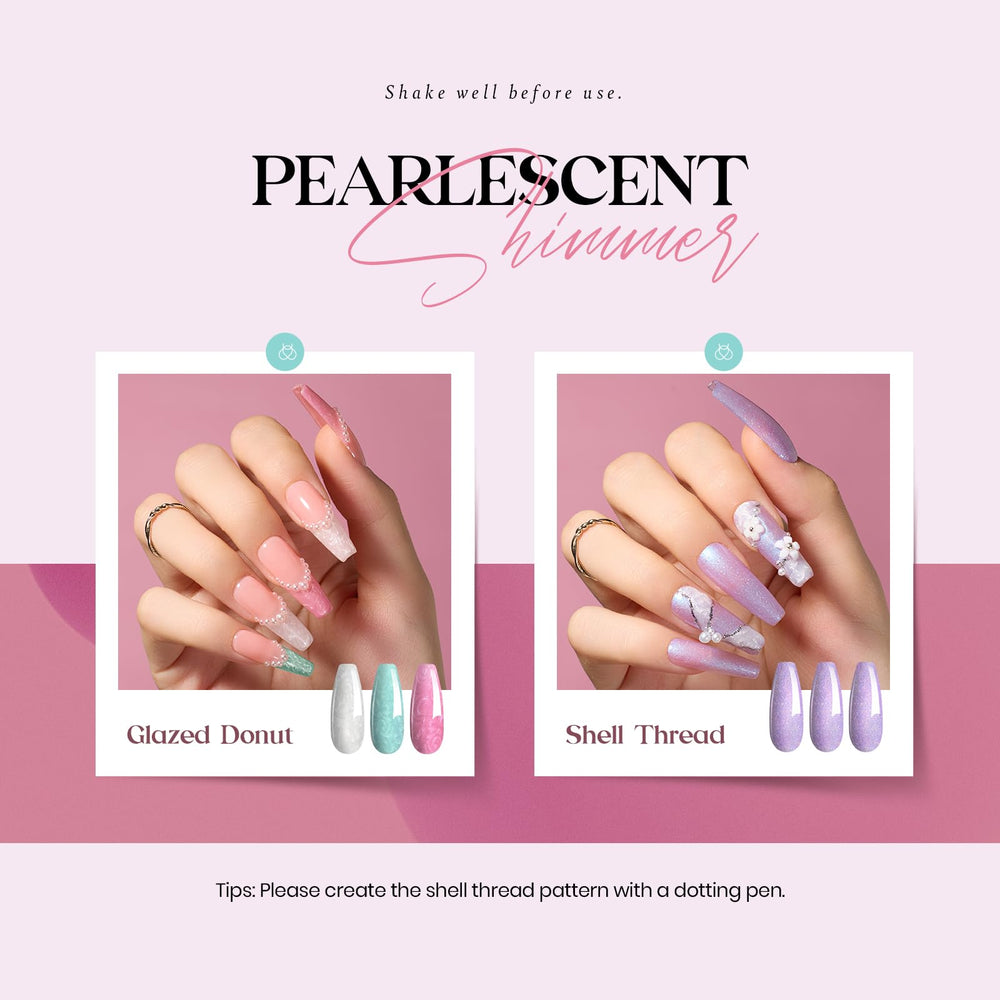 Beetles pink pearl glitter polish adds subtle shimmer to nails.