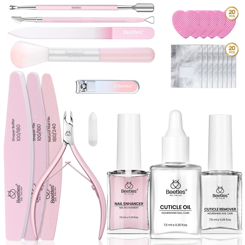 Beetles Gel Polish Remover Kit with cuticle oil for nourished nails