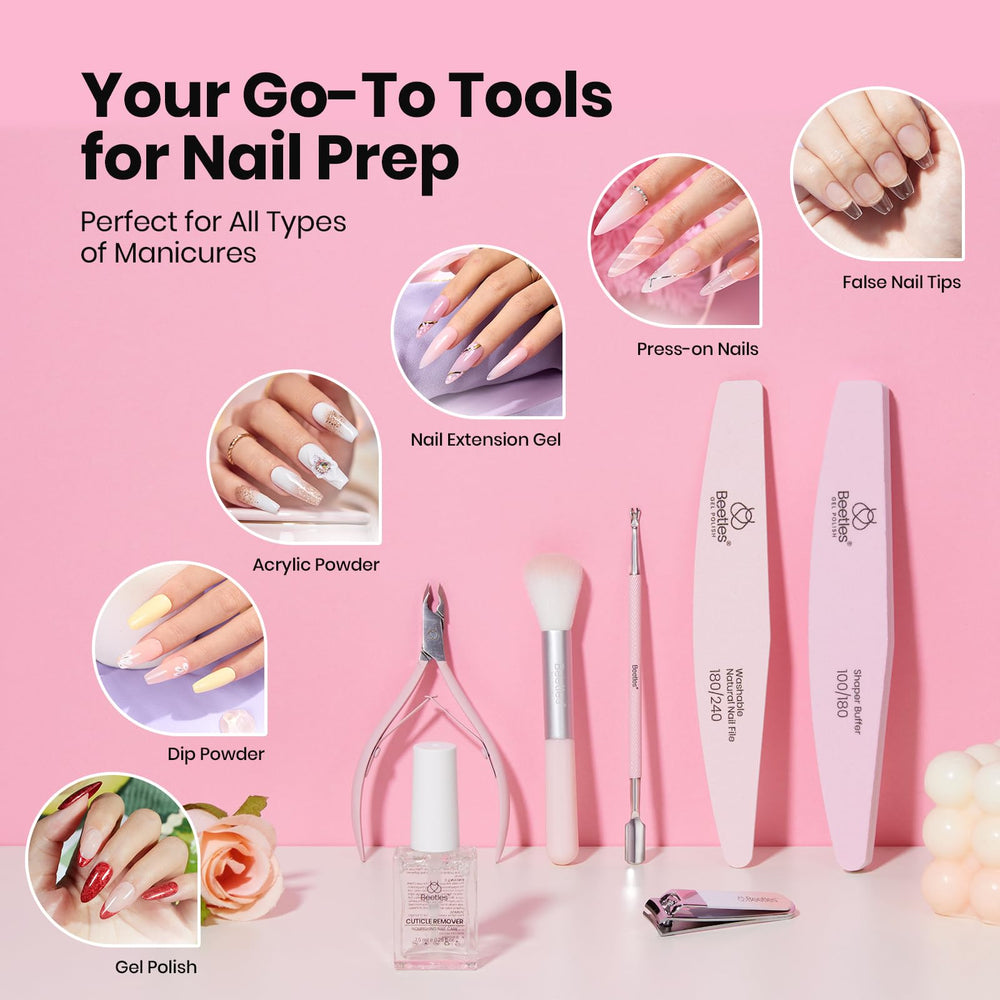 Beetles Gel Polish Remover Kit glass files for smooth shaping