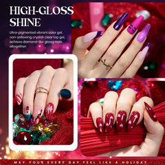 Beetles Gel Polish Set 39Pcs green glitter for festive sparkle