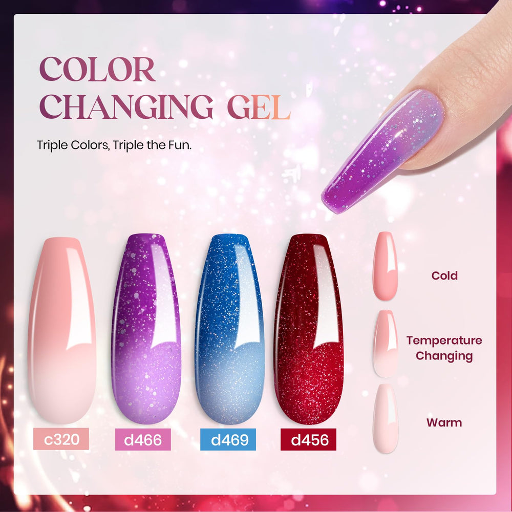 Beetles Gel Polish Set 39Pcs purple lavender hues for DIY nails