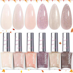 Beetles Gel Polish Set: six nude shades for versatile DIY manicures